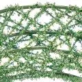 Zelený dekorativní věnec z drátěného pletiva pro kutilské projekty, 19 cm, 2 kusy | Floristik24.cz