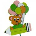 Floristik24 Deco propiska s plyšem a balónky květinová zátka letní dekorace pro děti 16 kusů
