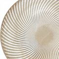 Floristik24 Dekorativní talíř kulatý bílohnědé drážky stolní dekorace Ø30cm V3cm