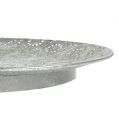 Floristik24 Dekorativní talíř stříbrný s ornamentem Ø32cm