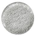 Floristik24 Dekorativní talíř stříbrný s ornamentem Ø32cm