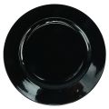 Floristik24 Dekorační talíř černý plochý lesklý plast Ø28cm V2cm
