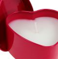 Floristik24 Vonná svíčka ve tvaru srdce růžová 7cm x 3,5cm 1ks