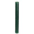 Floristik24 Jednobarevné svíčky tmavě zelené tyčinkové svíčky 34x300mm 4 ks