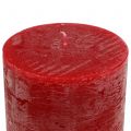 Floristik24 Jednobarevné svíčky červené 50x100mm 4ks