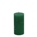 Floristik24 Jednobarevné svíčky tmavě zelené 50x100mm 4ks