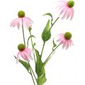 Floristik24 Echinacea květina umělá světle růžová 90cm