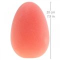 Floristik24 Dekorace velikonočních vajíček vajíčko oranžová meruňka plastová vločkovaná 20cm