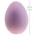 Floristik24 Velikonoční vajíčko ozdobné vajíčko plastové fialové vločkované 20cm