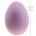 Floristik24 Velikonoční vajíčko plastové ozdobné vajíčko fialová lila vločkovaná 25cm