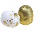 Floristik24 Polystyrenová vajíčka Polystyrenová kraslice dekorace z bílého zlata 3cm 32 kusů
