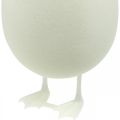 Floristik24 Dekorativní vajíčko s nožičkami Velikonoční bílek Stolní dekorace Velikonoční postavička V25cm