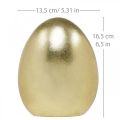Floristik24 Keramické vajíčko zlaté, ušlechtilá velikonoční dekorace, dekorativní předmět vajíčko metalíza V16,5cm Ø13,5cm