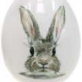 Floristik24 Dekorativní motiv králíka stojícího na vajíčku, velikonoční dekorace, králík na vejci Ø8cm V10cm sada 4 ks