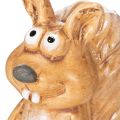 Figurka sedící veverky pro podzimní dekoraci, 10 cm | Floristik24.cz