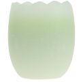 Floristik24 Vaječná svíčka zelená 5,5cm 3ks