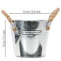 Kbelík s lanovými rukojeťmi Ø14cm V12cm | Floristik24.cz