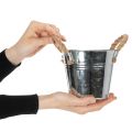 Kbelík s lanovými rukojeťmi Ø14cm V12cm | Floristik24.cz
