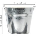Kbelík Ø12cm V10cm 8ks. Zinek, lesklý | Floristik24.cz