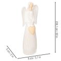 Figurka anděla s dekorací srdce v krémově bílé barvě, 23 cm | Floristik24.cz