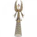 Floristik24 Dekorativní figurka anděla s girlandou vánoční kov 13 × 8,5cm V40cm
