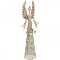 Floristik24 Dekorativní figurka anděla s girlandou vánoční kov 13 × 8,5cm V40cm