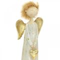 Floristik24 Dekorativní figurka anděla se srdcem zlatý vánoční anděl 11,5 × 7,5 × 37 cm