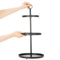 Třípatrový kovový kulatý servírovací stojan pro vícepatrovou dekoraci stolu, 61 cm | Floristik24.cz