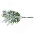 Floristik24 Umělá eukalyptová větvička zasněžená deco větvička eukalyptu vánoční 48cm
