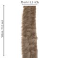 Lem z umělé kožešiny na dekoraci a tvoření, 15x180cm, 2 kusy | Floristik24.cz