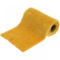 Floristik24 Kožešinová stuha žlutá umělá kožešina pro ruční práce běhoun na stůl 15 × 150 cm
