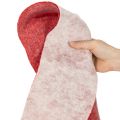 Plstěná stuha, 100% vlna, dvoubarevná, jako chňapka, plstěná stuha bílá/červená, 15 cm x 5 m | Floristik24.cz