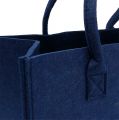 Floristik24 Plstěná taška tmavě modrá 38 cm x 20 cm x 24 cm
