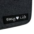 Floristik24 Plstěná taška &quot;Easy Life&quot; 39 cm x 22 cm x 25,5 cm šedá