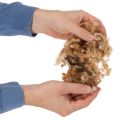 Hnědá melanžová ovčí vlna, přírodní vlna, volná, na tvoření, 250g | Floristik24.cz