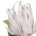 Floristik24 Pěnový květ bílý, fialový 12cm L30cm 1ks