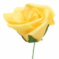 Floristik24 Pěnová růže Ø6cm žlutá 27str