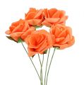 Floristik24 Pěnová růže Ø 3,5cm oranžová 48 kusů