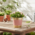 Kovový květináč/květináč/květináč, Ø13cm V12cm, 4 kusy | Floristik24.cz