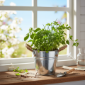 Kbelík s lanovými rukojeťmi Ø14cm V12cm | Floristik24.cz