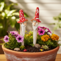Figurka trpaslíka k nalepení, s dlouhým vousem a houbovým kloboukem, dekorace, 17 cm, 2 kusy | Floristik24.cz
