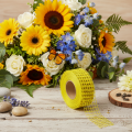 Žlutá síťovaná stuha, 4,5 cm, dárková stuha pro kreativní dekoraci | Floristik24.cz