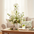Umělá bílá lilie s dlouhou kvetoucí větví, dekorativní, 80 cm | Floristik24.cz