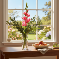 Umělá gladiolasa s ozdobnými květy, 88 cm | Floristik24.cz