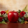 Dekorativní červené jablko, dekorativní ovoce, Ø8cm V9,5cm, Red Delicious, 4 kusy | Floristik24.cz