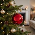 Vánoční koule střední plastová červená 20cm | Floristik24.cz