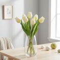 Dekorativní tulipány umělé květiny krémová bílá 20cm 6 ks | Floristik24.cz