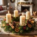 Sada kroužků na svíčky, kuželových svíček, čísel na adventní věnec 3 cm, 4 ks | Floristik24.cz