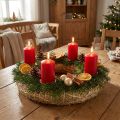 Slaměný věnec Ø40cm přírodní 5ks - Adventní věnec, věnec na dveře, velikonoční věnec | Floristik24.cz