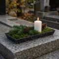 Dekorativní tác antracit 27cm x 12cm | Floristik24.cz